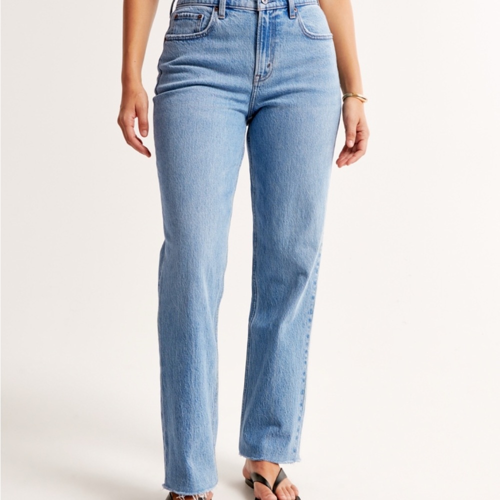 Abercrombie & Fitch Light Blue Straight Leg Jeans